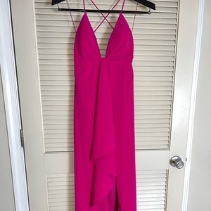 Aidan Mattox pink maxi dress